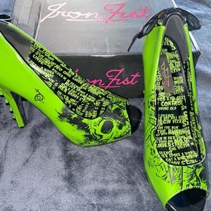 Iron Fist Platform heels American Nightmare Lime